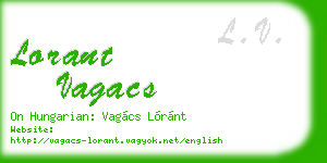 lorant vagacs business card