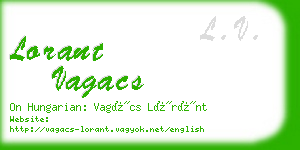 lorant vagacs business card